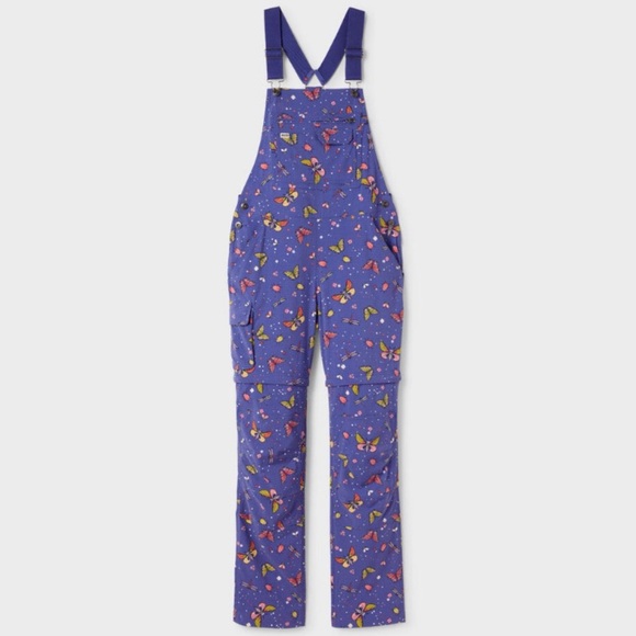 NWT Duluth Med Heirloom Gardening Convertible Bib Overalls Indigo Backyard Bugs - Picture 11 of 12